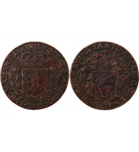 MAIRE DE DIJON, JACQUES DE FRASANS - JETON CUIVRE 1631