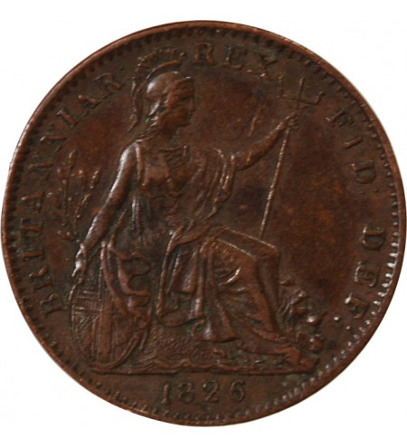 GRANDE-BRETAGNE, GEORGES IV - FARTHING 1826