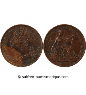 GRANDE-BRETAGNE, GEORGES IV - FARTHING 1826