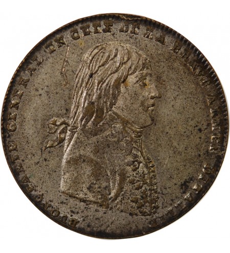 NAPOLEON BONAPARTE, CAMPAGNE D'ITALIE - JETON ETAIN 1796