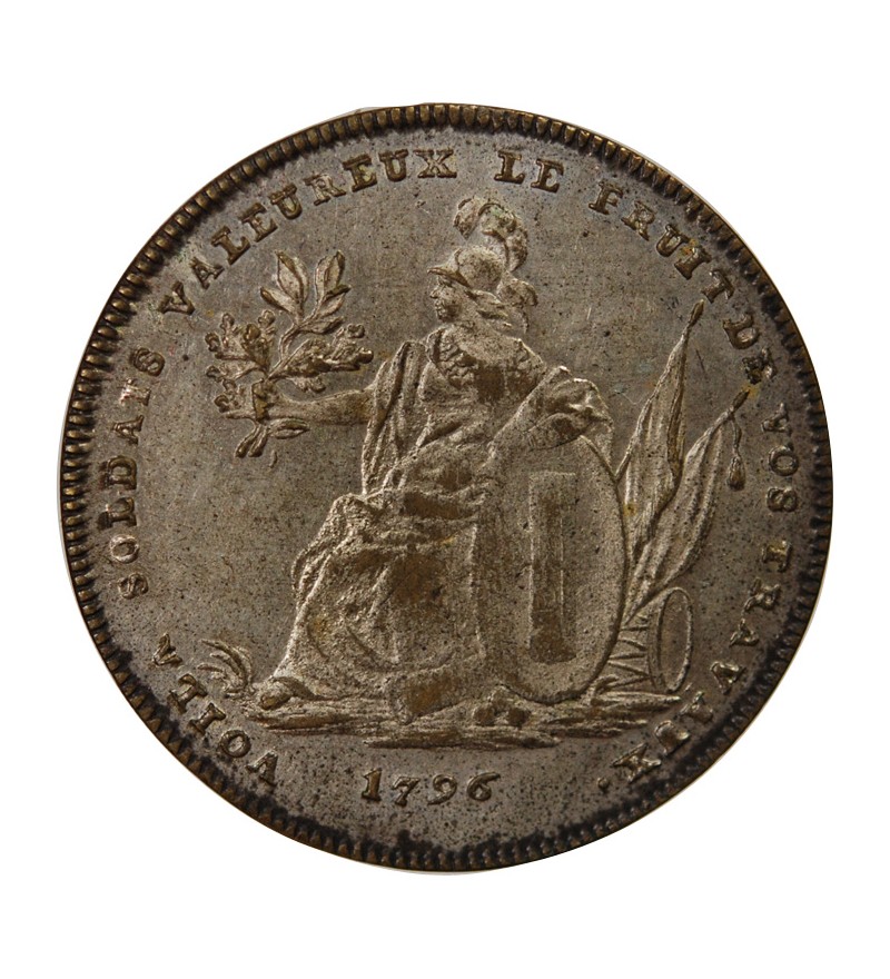 NAPOLEON BONAPARTE, CAMPAGNE D'ITALIE - JETON ETAIN 1796