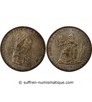 NAPOLEON BONAPARTE, CAMPAGNE D'ITALIE - JETON ETAIN 1796