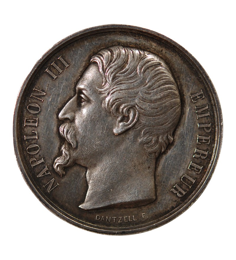 NAPOLÉON III, SOCIETE D'AGRICULTURE DE L'AUDE - JETON ARGENT - Poinçon Abeille (1860-1879)