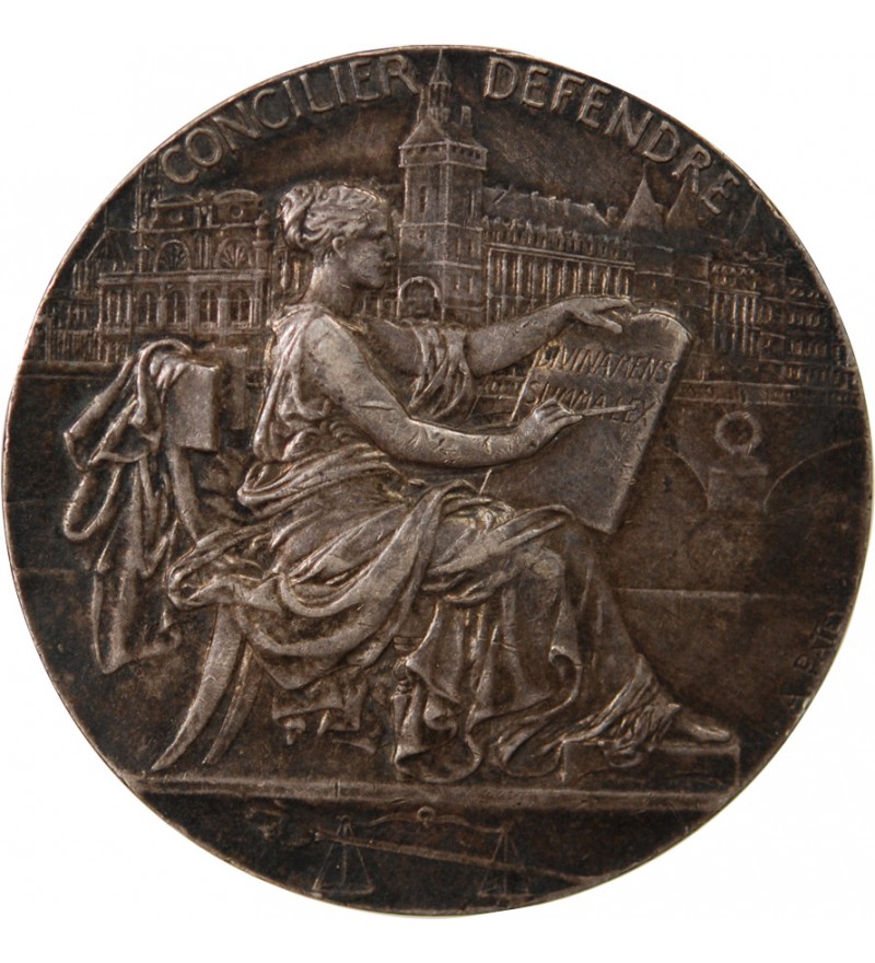 TRIBUNAL DE 1ERE INSTANCE DE LA SEINE  – JETON ARGENT 1900