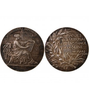 TRIBUNAL DE 1ERE INSTANCE DE LA SEINE  – JETON ARGENT 1900 2
