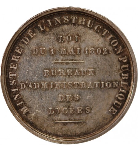 NAPOLÉON III, BUREAU DES LYCÉES - JETON ARGENT - Poinçon Abeille (1860-1879)