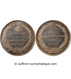 BUREAU D'ADMINISTRATION DES LYCÉES - JETON ARGENT - Poinçon Abeille (1860-1879)