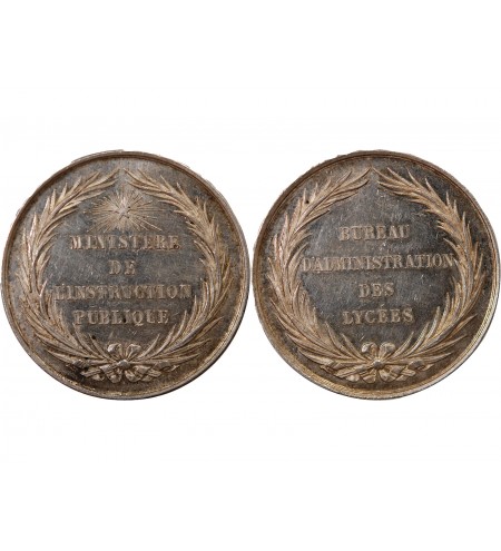 BUREAU D'ADMINISTRATION DES LYCÉES - JETON ARGENT - Poinçon Abeille (1860-1879)
