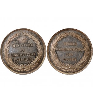BUREAU D'ADMINISTRATION DES LYCÉES - JETON ARGENT - Poinçon Abeille (1860-1879) 2