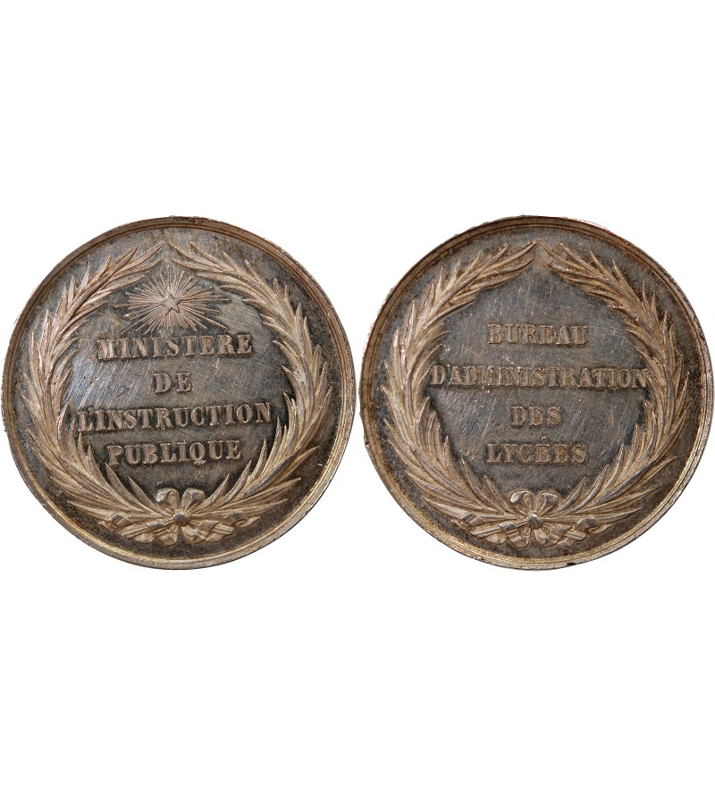 BUREAU D'ADMINISTRATION DES LYCÉES - JETON ARGENT - Poinçon Abeille (1860-1879)