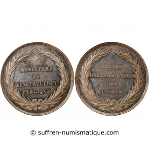 BUREAU D'ADMINISTRATION DES LYCÉES - JETON ARGENT - Poinçon Abeille (1860-1879)