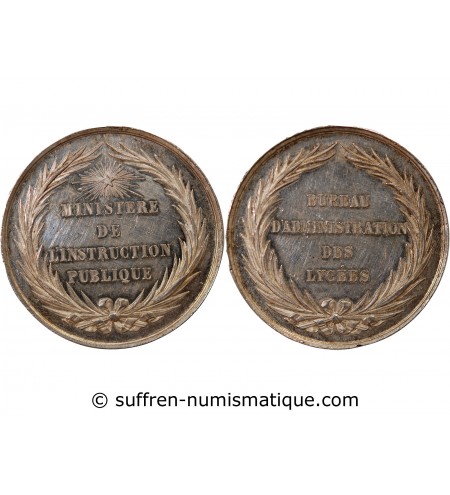 BUREAU D'ADMINISTRATION DES LYCÉES - JETON ARGENT - Poinçon Abeille (1860-1879)