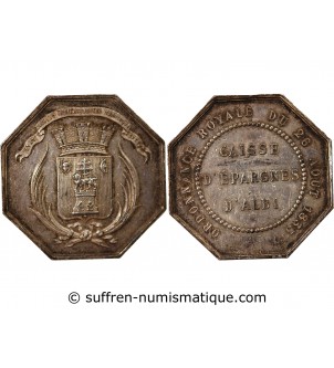 CAISSE D'EPARGNE D'ALBI - JETON ARGENT poinçon Abeille (1860-1880)
