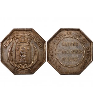 CAISSE D'EPARGNE D'ALBI - JETON ARGENT poinçon Abeille (1860-1880) 2