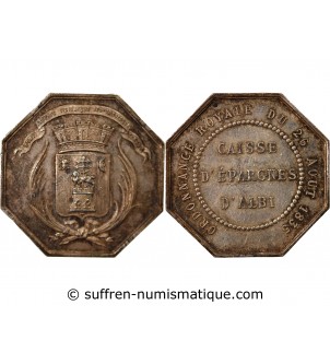 CAISSE D'EPARGNE D'ALBI - JETON ARGENT poinçon Abeille (1860-1880)
