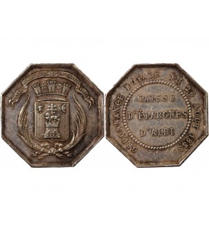 CAISSE D'EPARGNE D'ALBI - JETON ARGENT poinçon Abeille (1860-1880) 2