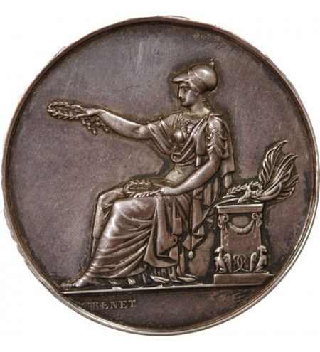 SOCIETE DES ARTS REUNIS DE LA MAYENNE - MEDAILLE ARGENT Poinçon Corne (après 1879)