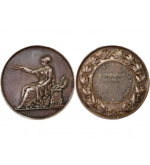 SOCIETE DES ARTS REUNIS DE LA MAYENNE - MEDAILLE ARGENT Poinçon Corne (après 1879) 2