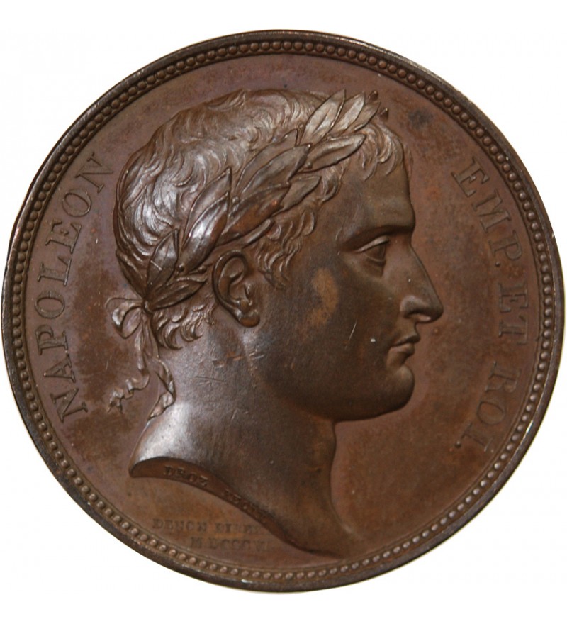 NAPOLÉON Ier, CATHEDRALE SAINT-ETIENNE DE VIENNE - MEDAILLE BRONZE 1805