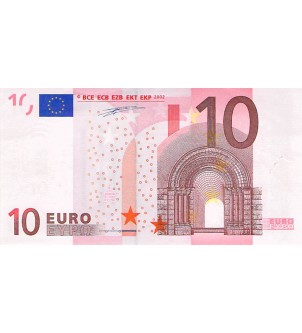 FRANCE - 10 EUROS 2002 SIGNATURE DUISENBERG - SANS HOLOGRAMME