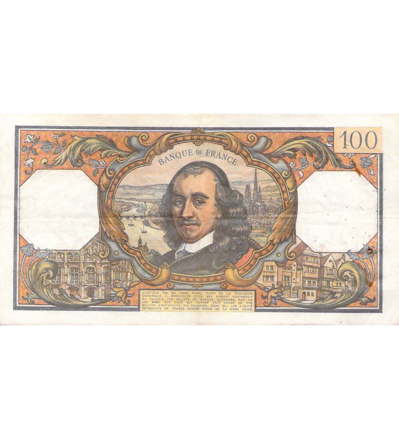 FRANCE, CORNEILLE - 100 FRANCS 02/02/1967 - SÉRIE Y.218 - PTTB