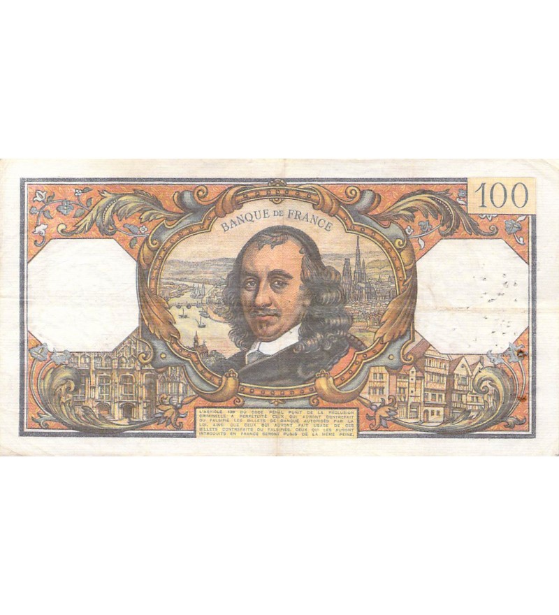 FRANCE, CORNEILLE - 100 FRANCS 07/03/1968 - SÉRIE S.319 - PTTB