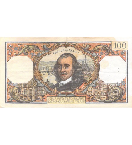 FRANCE, CORNEILLE - 100 FRANCS 03/09/1970 - SÉRIE T.493 - TTB