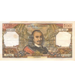 FRANCE, CORNEILLE - 100 FRANCS 03/09/1970 - SÉRIE T.493 - TTB 2