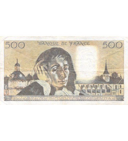 FRANCE, PASCAL - 500 FRANCS 04/09/1980 - SÉRIE K.118 - PTTB