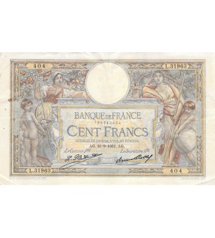 FRANCE, LUC-OLIVIER MERSON - 100 FRANCS 10/09/1931 - PTTB