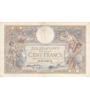 FRANCE, LUC-OLIVIER MERSON - 100 FRANCS 30/03/1939 - PTTB 2