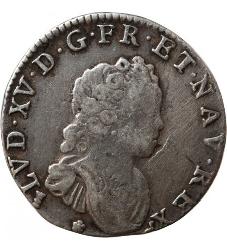 LOUIS XV﻿ - 1/10 ECU VERTUGADIN 1716 9 RENNES﻿