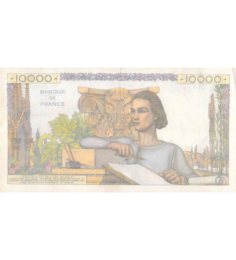 FRANCE, GÉNIE FRANCAIS - 10 000 FRANCS 02/02/1956 - TTB+