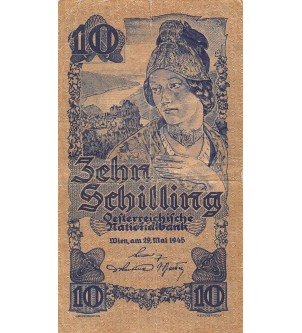 AUTRICHE - 10 SCHILLING 1945 - TB+