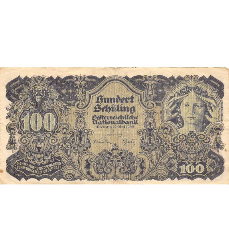 AUTRICHE - 100 SCHILLING 1945 - TB+