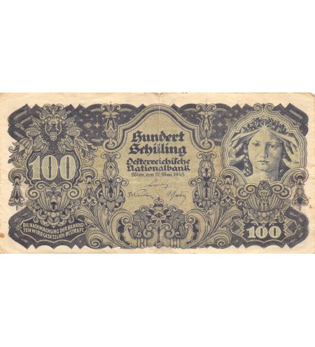 AUTRICHE - 100 SCHILLING 1945 - TB+