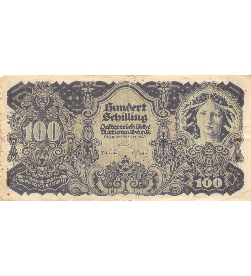 AUTRICHE - 100 SCHILLING 1945 - TB+