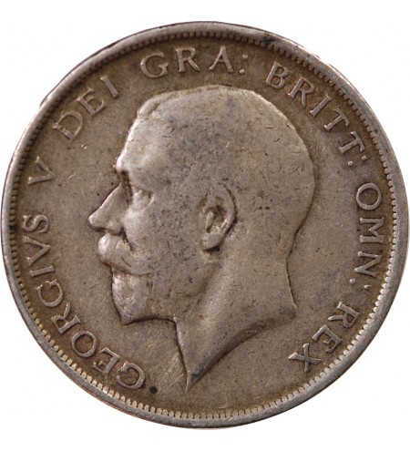 GRANDE-BRETAGNE, GEORGES V - HALF CROWN ARGENT 1918