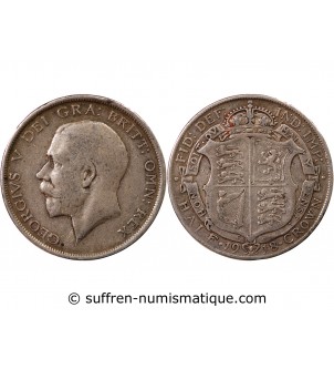 GRANDE-BRETAGNE, GEORGES V - HALF CROWN ARGENT 1918