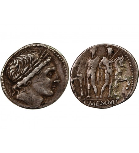 MEMMIA - DENIER ARGENT 109 / 108 AV JC ROME