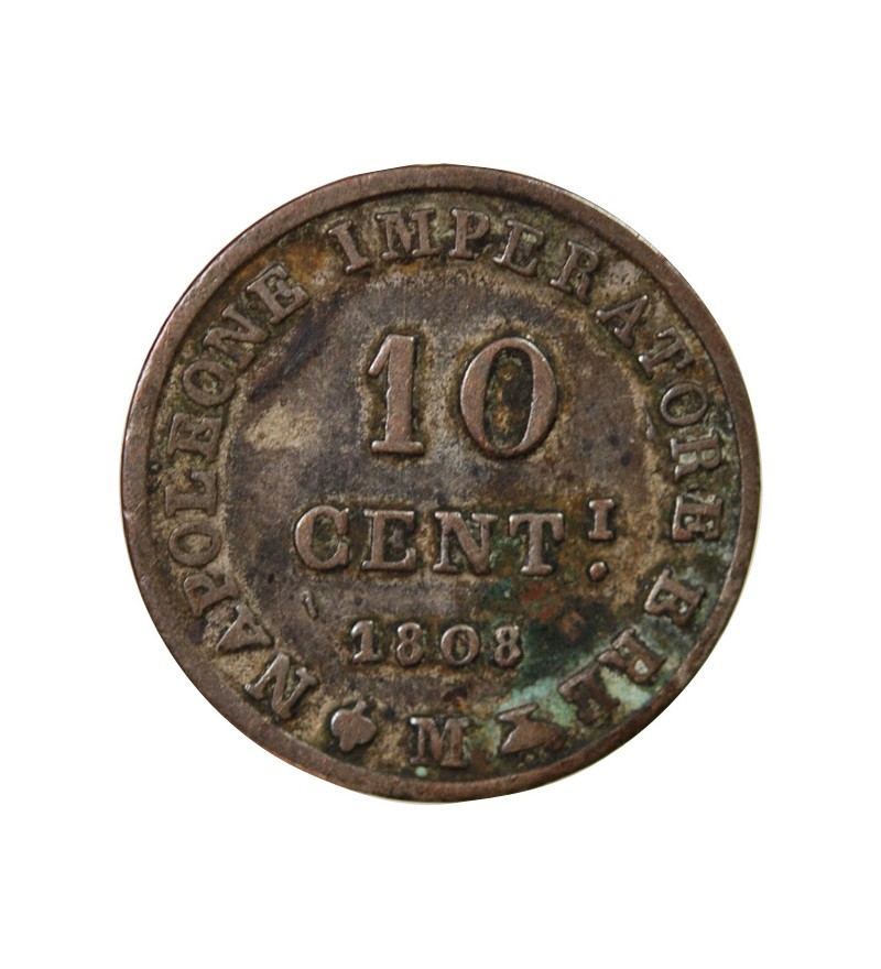 ITALIE, NAPOLEON 1er - 10 CENTESIMI 1808 M MILAN