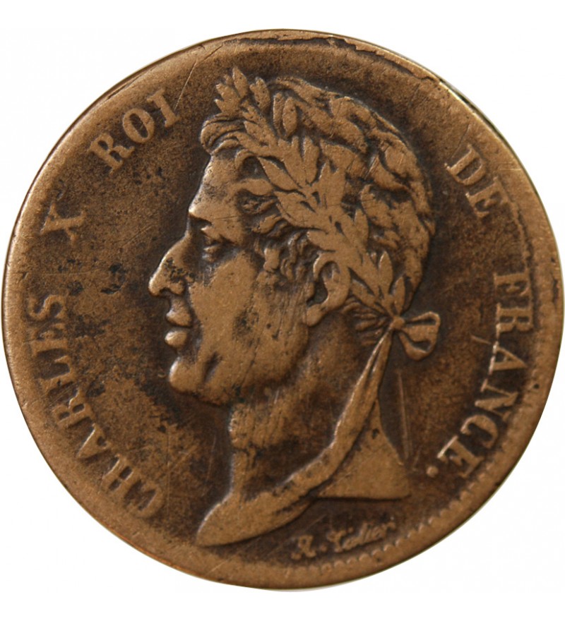 COLONIES FRANCAISES, CHARLES X - 5 CENTIMES 1825 A PARIS