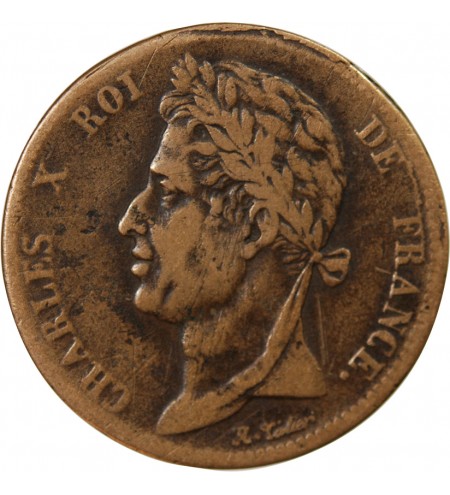 COLONIES FRANCAISES, CHARLES X - 5 CENTIMES 1825 A PARIS