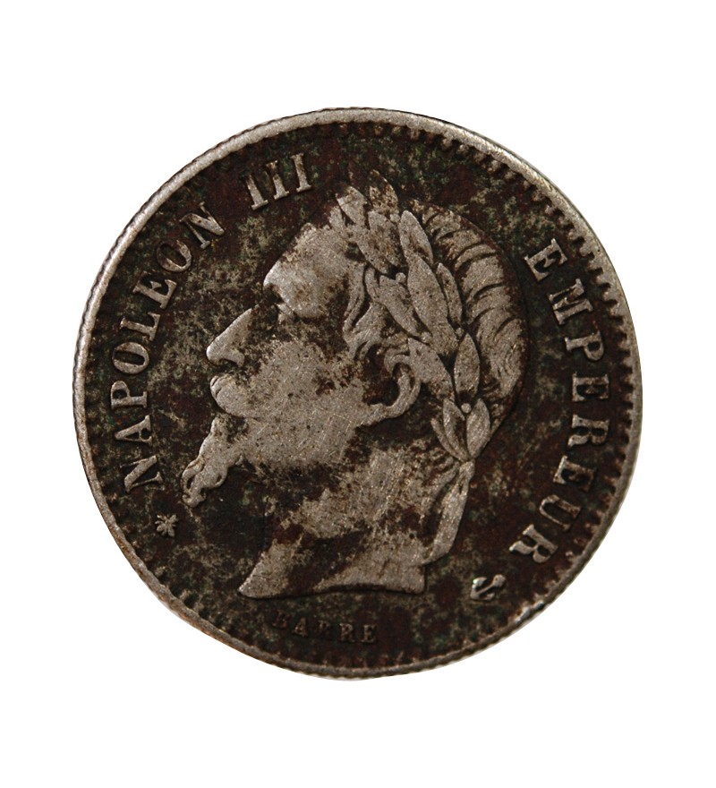 NAPOLEON III, TÊTE LAURÉE - 50 CENTIMES ARGENT 1868 A PARIS