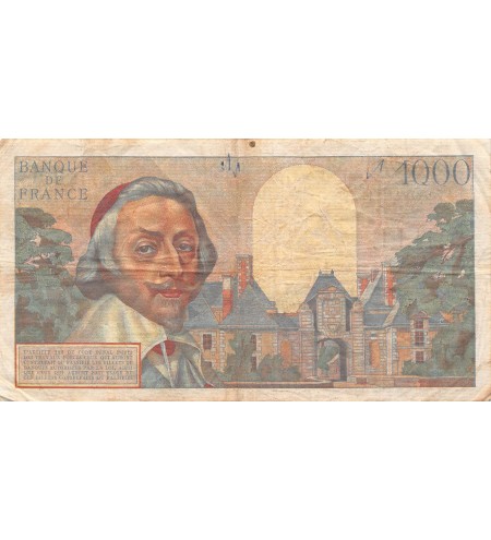 FRANCE, RICHELIEU - 1000 FRANCS 06/12/1956 - SÉRIE M.303
