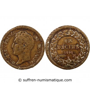 MONACO, HONORÉ V - DÉCIME 1838 MC