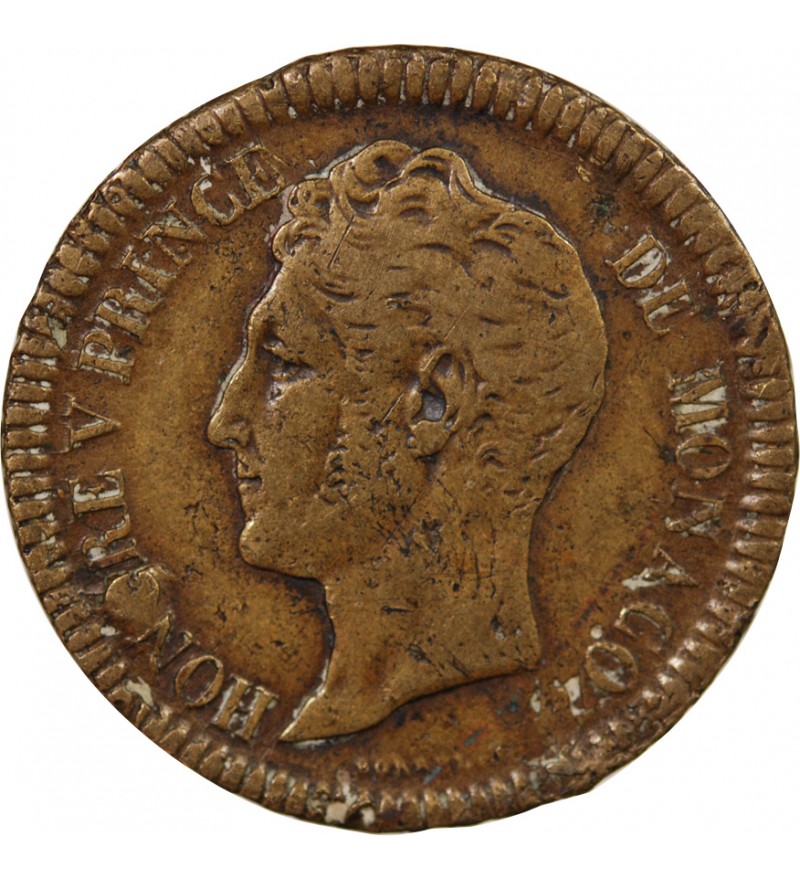 MONACO, HONORÉ V - DÉCIME 1838 MC