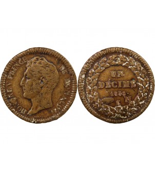 MONACO, HONORÉ V - DÉCIME 1838 MC 2