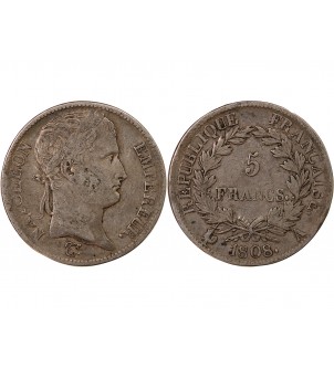 NAPOLEON Ier - 5 FRANCS 1808 A PARIS "Type République"﻿﻿ 2