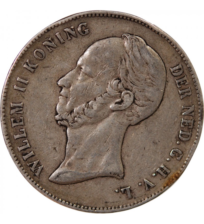 PAYS-BAS, WILLEM II - 2 1/2 GULDEN ARGENT 1847